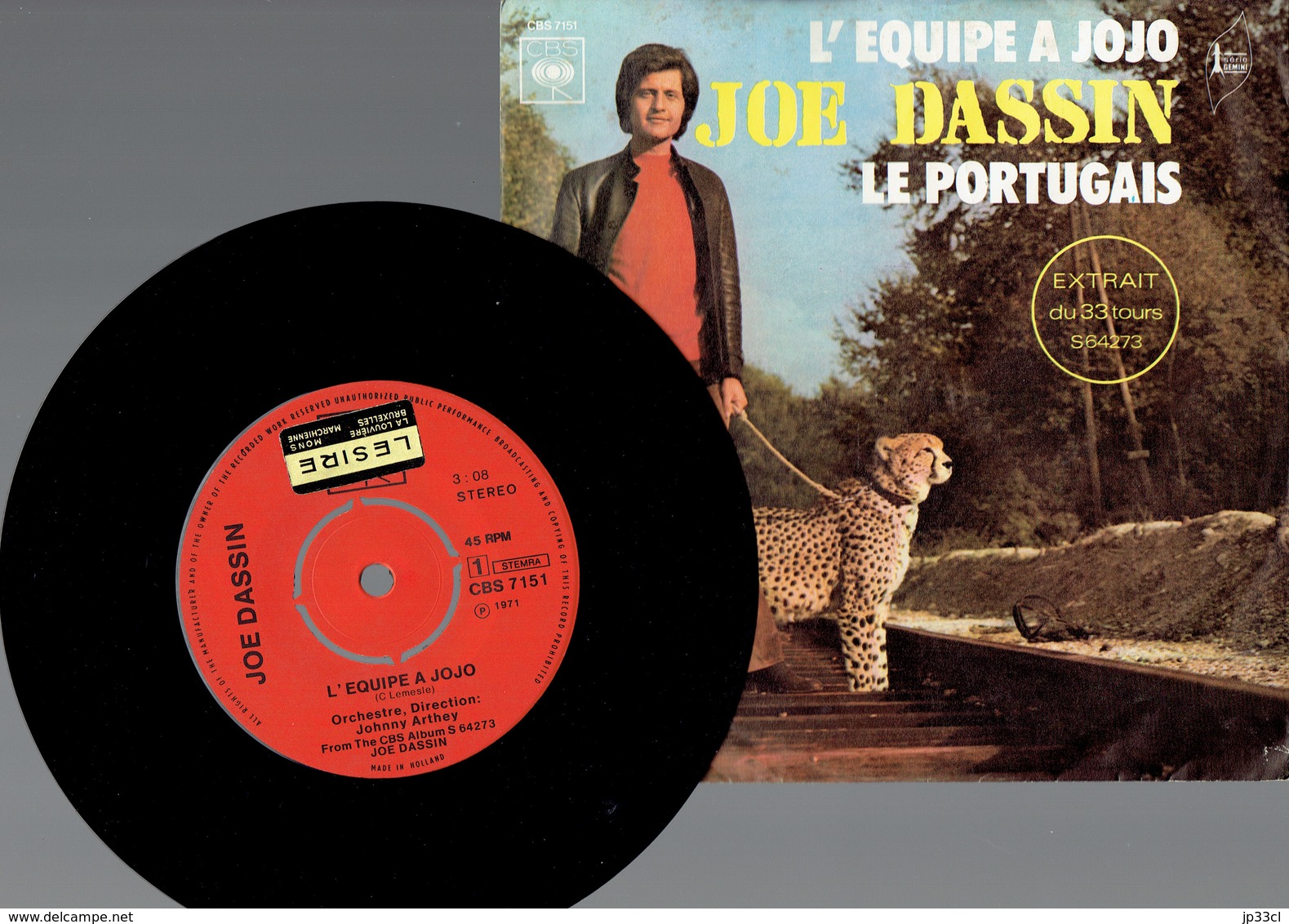 Joe Dassin : L'équipe à Jojo + Le Portugais (CBS 1971) - Disco, Pop