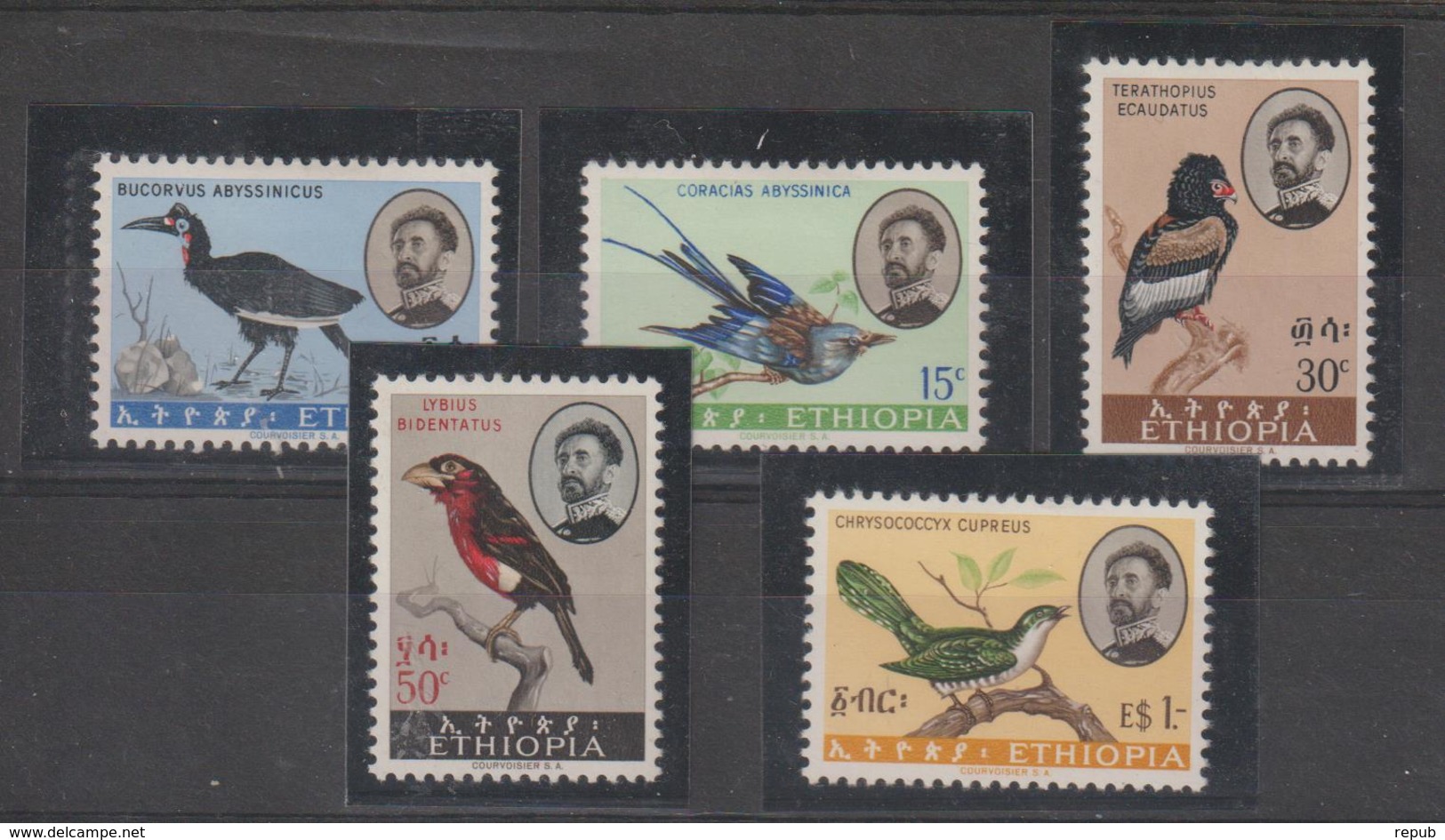 Ethiopie 1962 Oiseaux Série 388-92 5 Val * Charnière - Ethiopie