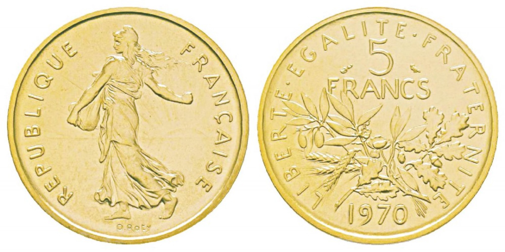 Monnaie 5 FRANCS, 1970  OR PL  Rare Edition Limitee - Autres & Non Classés