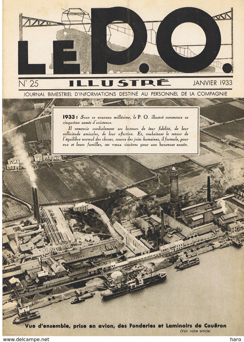 Revue Du Personnel SNCF, Train, Cheminot - Orléans - Midi  " Le PO" 1933 N°25 Articles, Voir Descriptif (fr61) - 1900 - 1949
