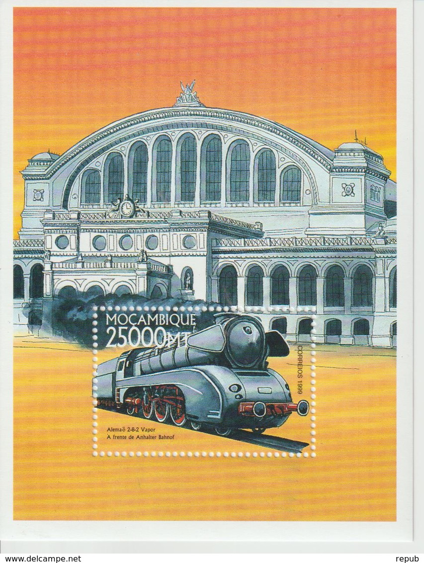 Mozambique 1999 Trains BF 29H ** MNH - Mozambique