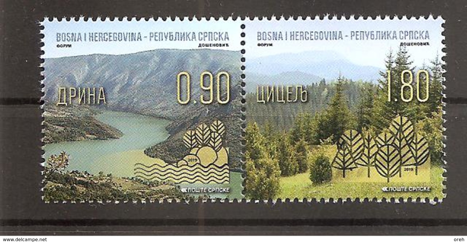 BOSNIA AND HERZEGOVINA 2019,SERBIA BOSNIA,NATUR PROTECTION,DRINA RIVER,MOUNTAIN,MNH - Umweltschutz Und Klima
