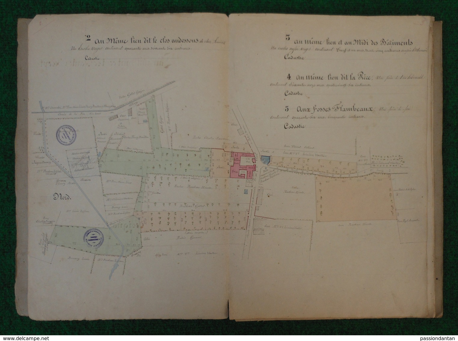 Cahier D'arpentage Daté De 1877 - Département De La Marne - Commune De Corrobert Et Montmirail - L'Échelle Le Franc - Andere Plannen