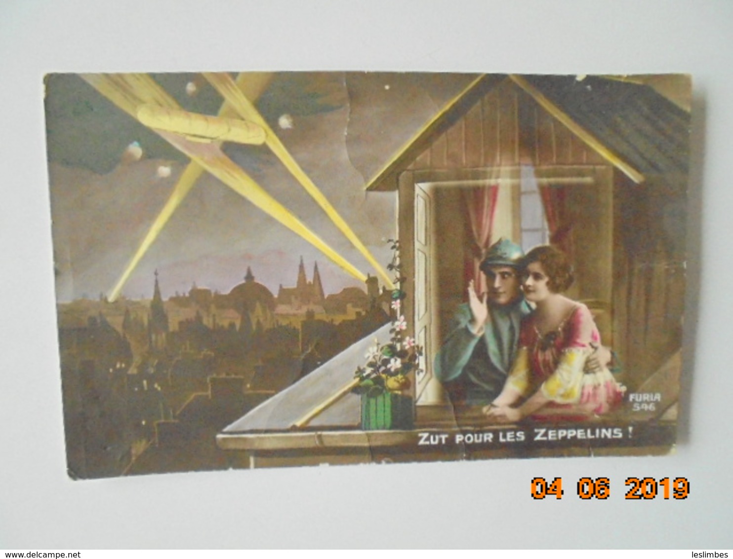 Zut Pour Les Zeppelins! Furia 546 Dated 1917 - Guerre 1914-18