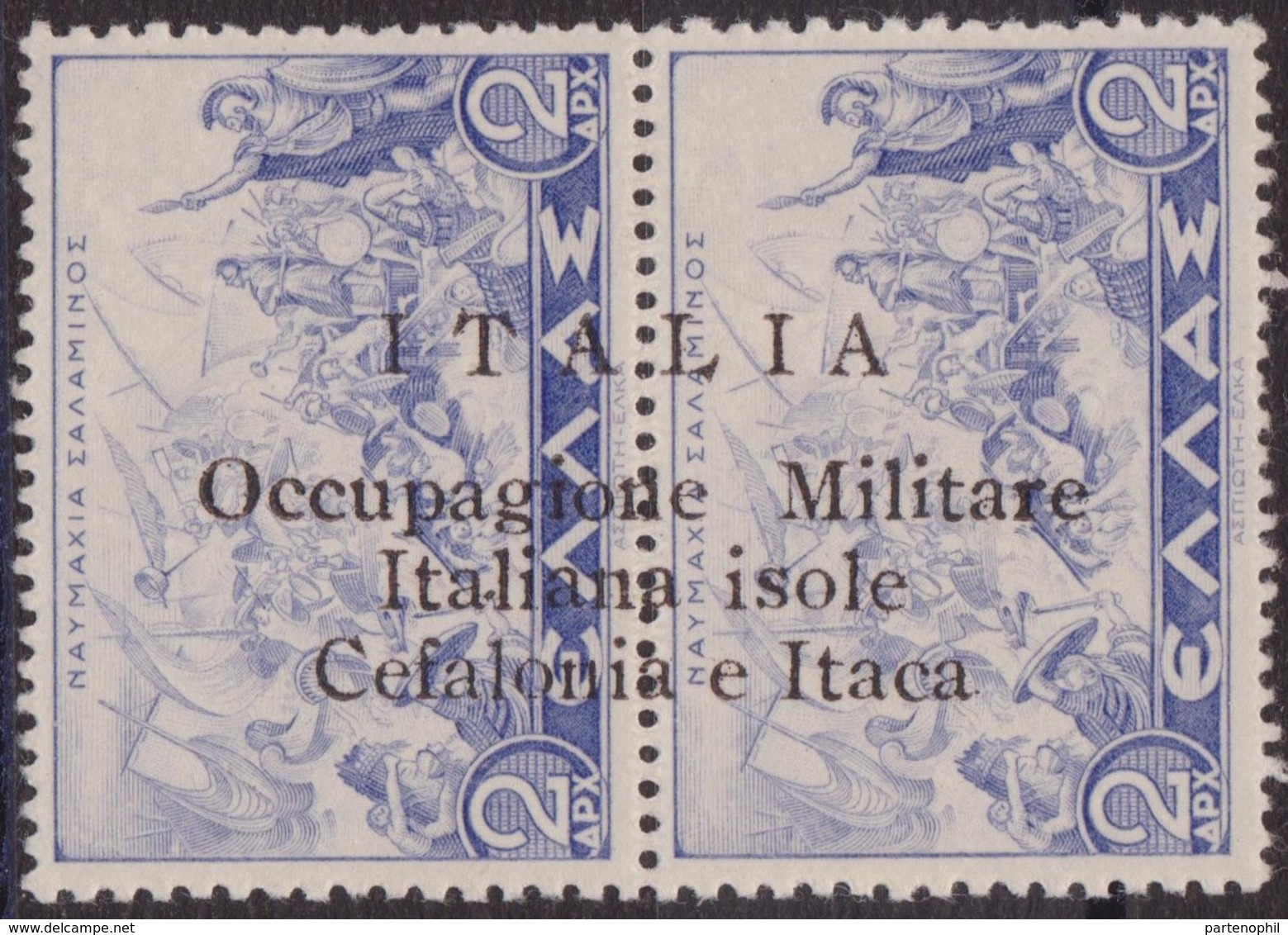 ** Cefalonia E Itaca 1941 – Occ. Militare Italiana Emissione Di Argostoli 2+2d Oltremare “Mitologia” Con - Cefalonia & Itaca