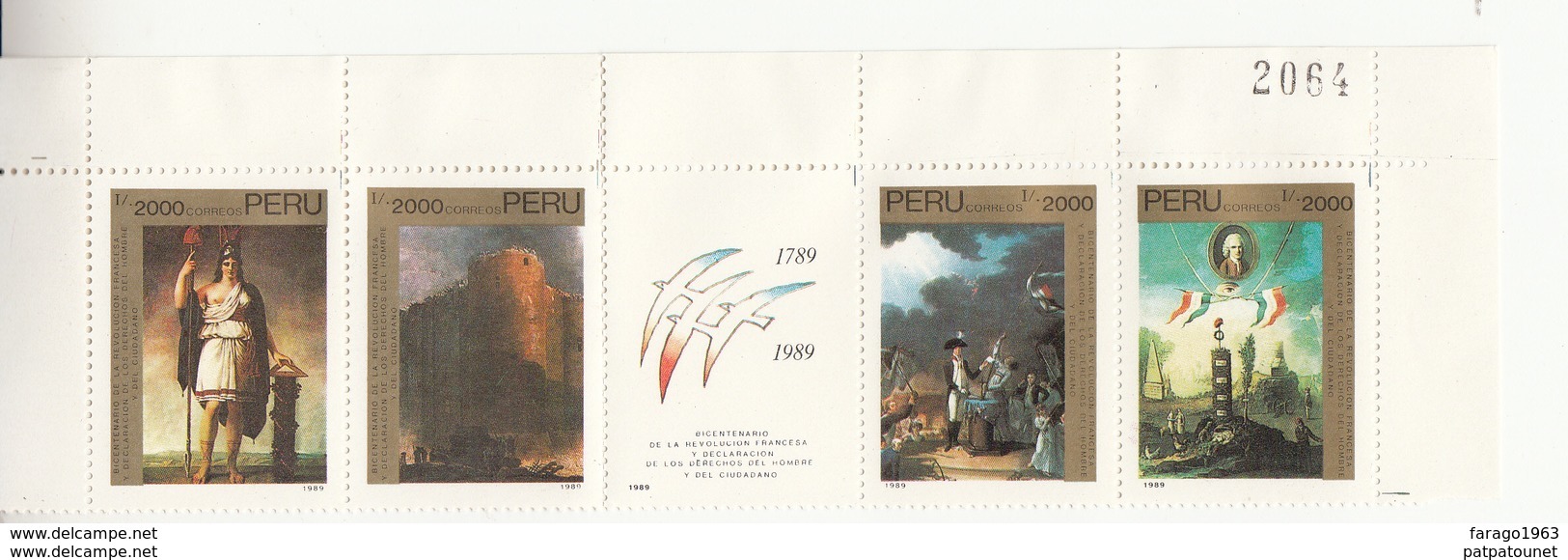 Pérou MNH 1989 Révolution Française - Peru