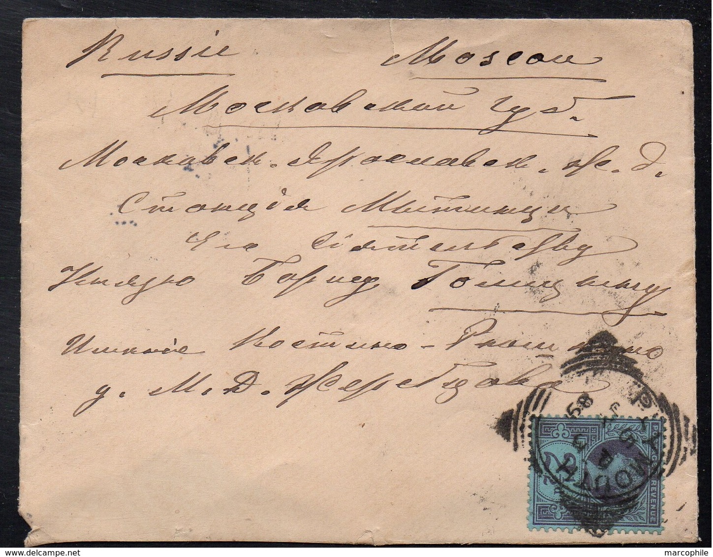 GB - VICTORIA - PLYMOUTH /1889 LETTRE POUR LA RUSSIE (ref LE3509) - Lettres & Documents