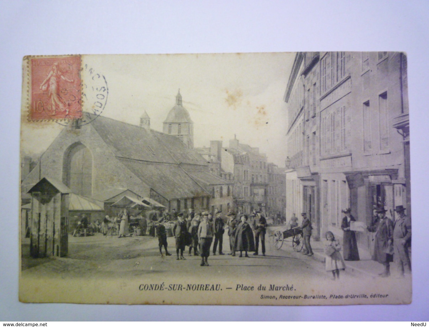 GP 2019 - 1548  CONDE-sur-NOIREAU  (Calvados)  :  Place Du Marché   1907  -  SUP Animation   XXXX - Andere & Zonder Classificatie