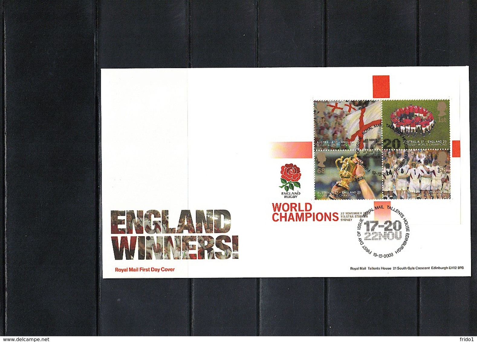 Great Britain 2003 England World Rugby Champions FDC - Rugby