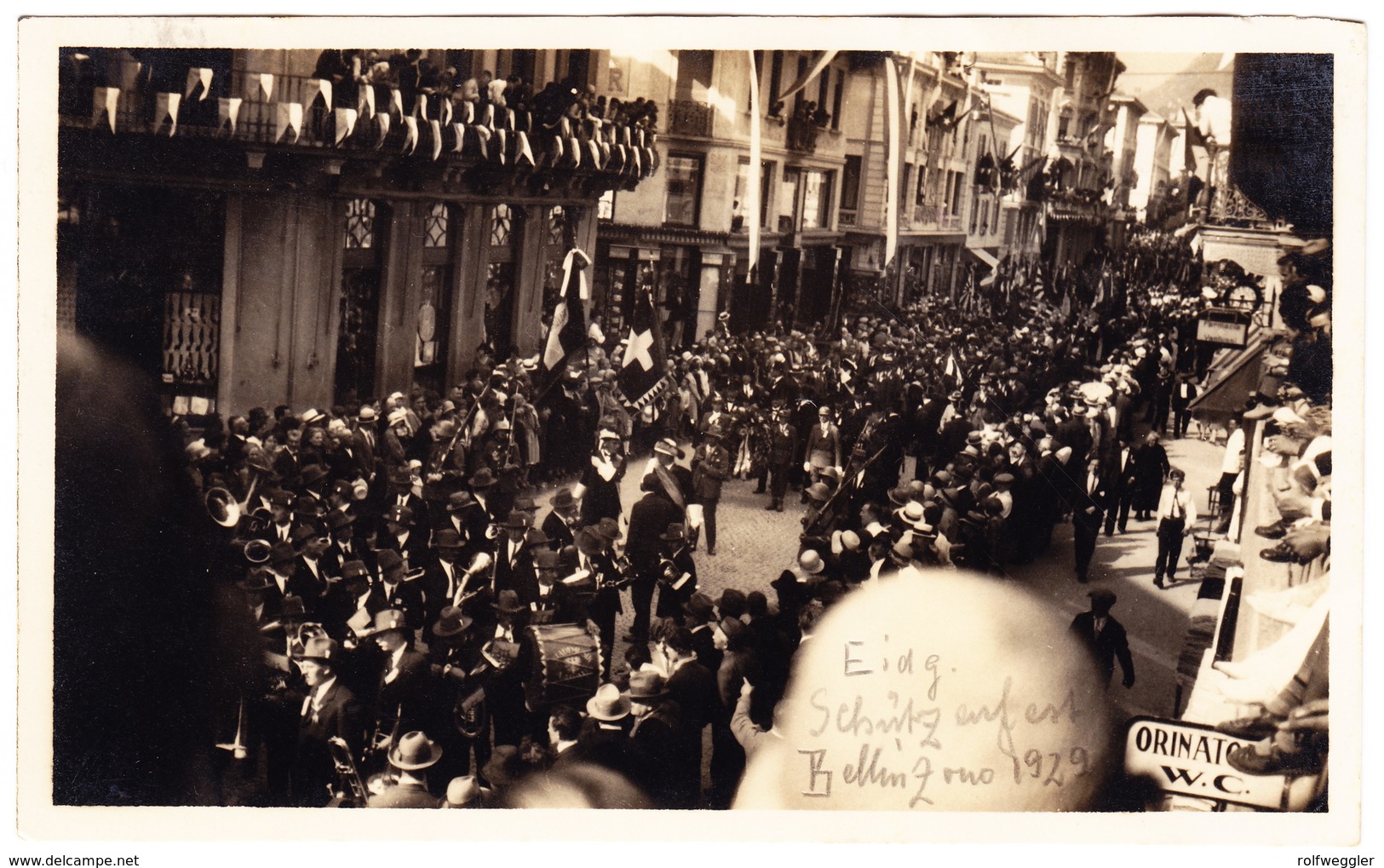 1929 AK Foto Eidgenössisches Schützenfest Bellinzona; Aus Lugano Geschickt Ans Schweizer Konsulat In Guatemala - Lettres & Documents