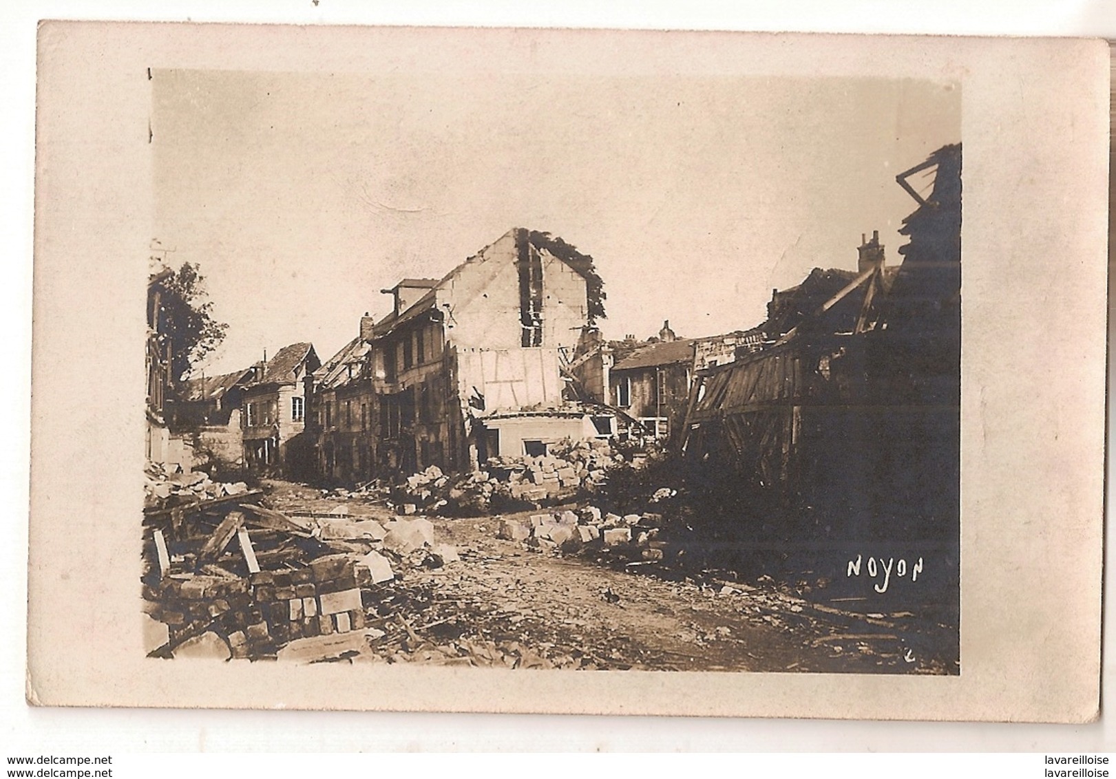 CPA 60 NOYON RUINES DE GUERRE CARTE PHOTO RARE BELLE CARTE !! - Noyon