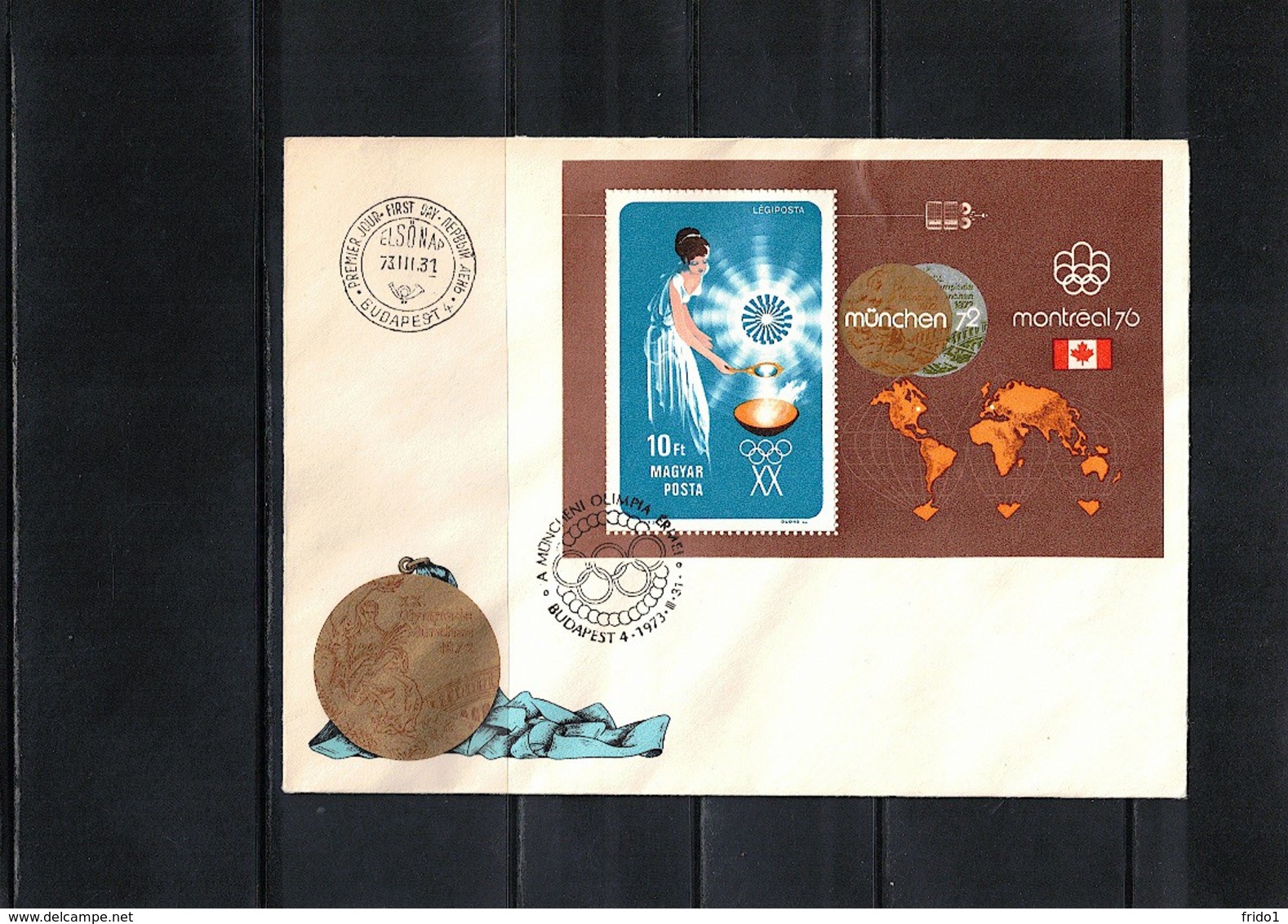 Hungary / Ungarn 1973 Olympic Games Muenchen + Montreal Michel Block 96A FDC - Sommer 1972: München