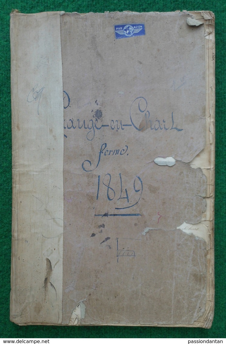 Cahier D'arpentage Ouvert En 1849 - Département De L'Aisne - Communes De Marchais En Brie Et Environs - Autres Plans