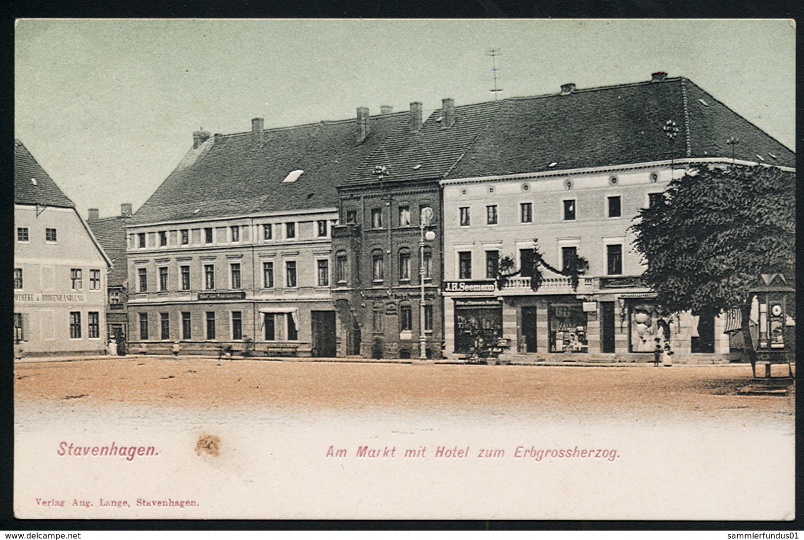 AK/CP Stavenhagen  Markt   Hotel    Ungel/uncirc. Ca 1908   Erhaltung/Cond. 2  Nr. 00804 - Waren (Mueritz)