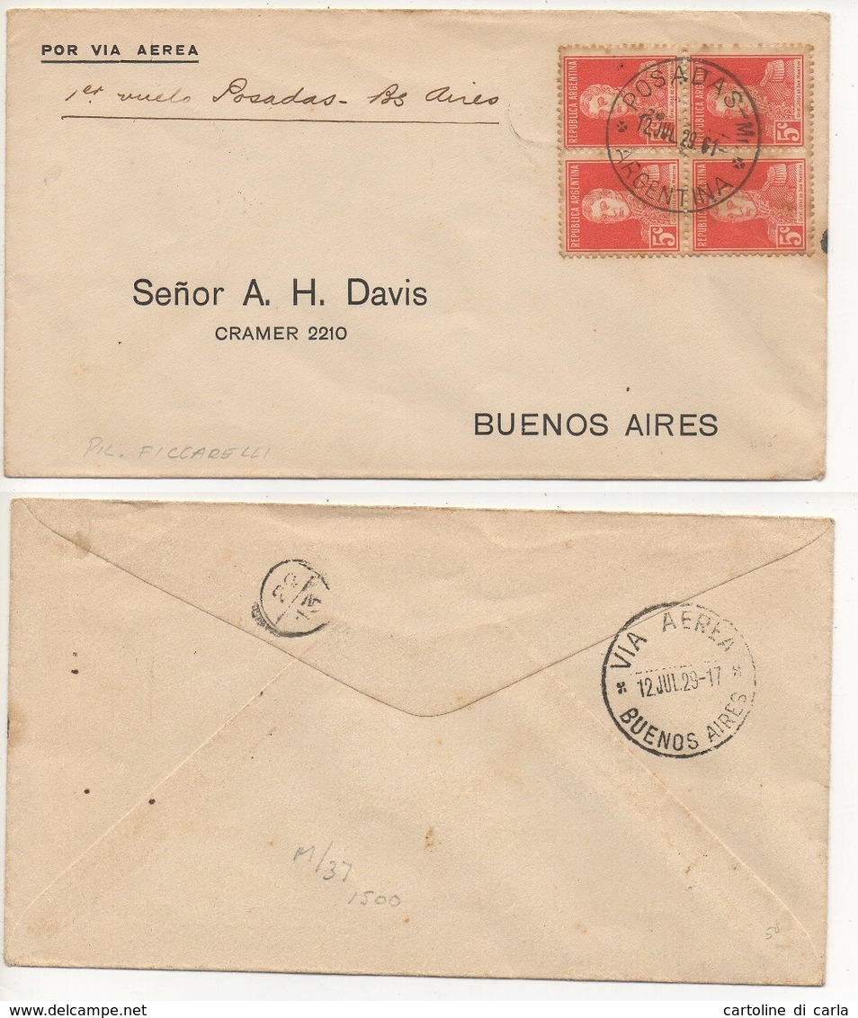 AIR MAIL LETTER 12 07 1929 #130 - Poste Aérienne