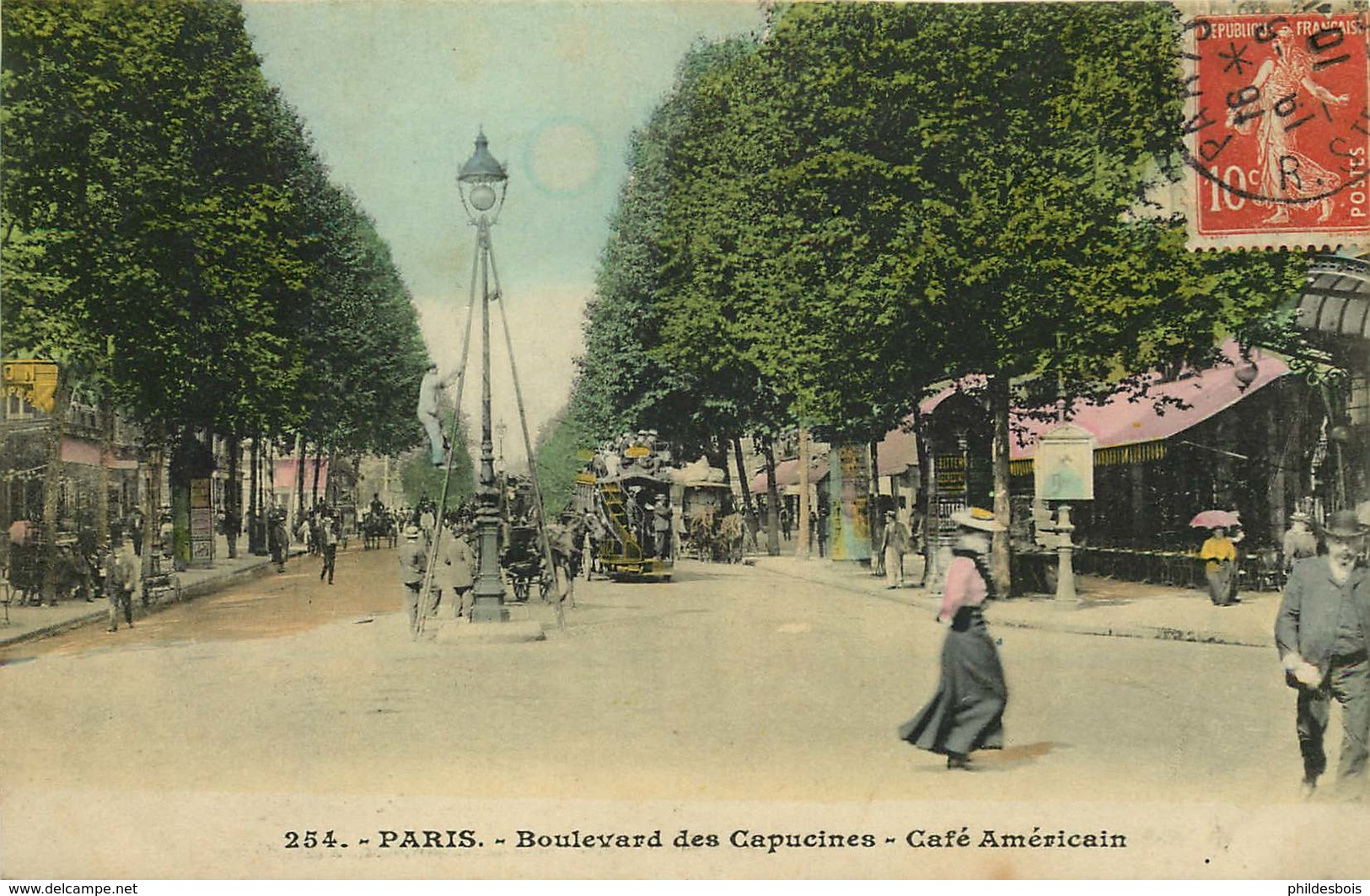 PARIS  Boulevard Des Capucines  CAFE AMERICAIN - Cafés, Hôtels, Restaurants