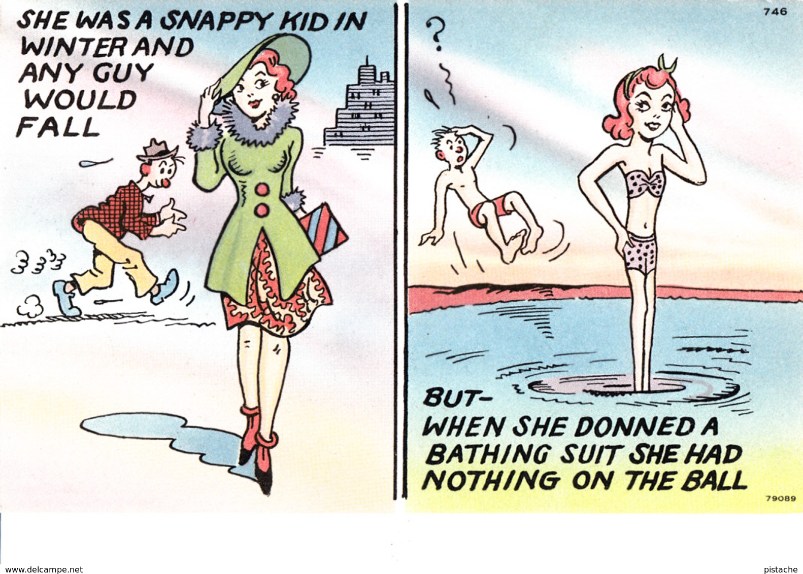 Comics Humor Comic Comique Humour - Snappy Sexy Lady In Winter But... - No. 746 - 79089 - 2 Scans - Humour