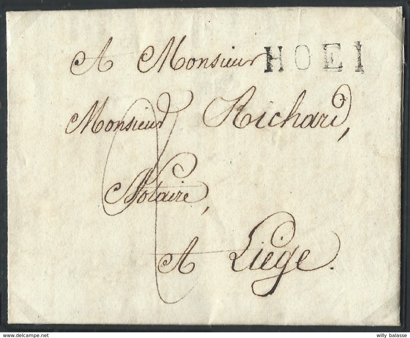L. 1821 Marque HOEI + "2" Pour Liège - 1815-1830 (Periodo Holandes)