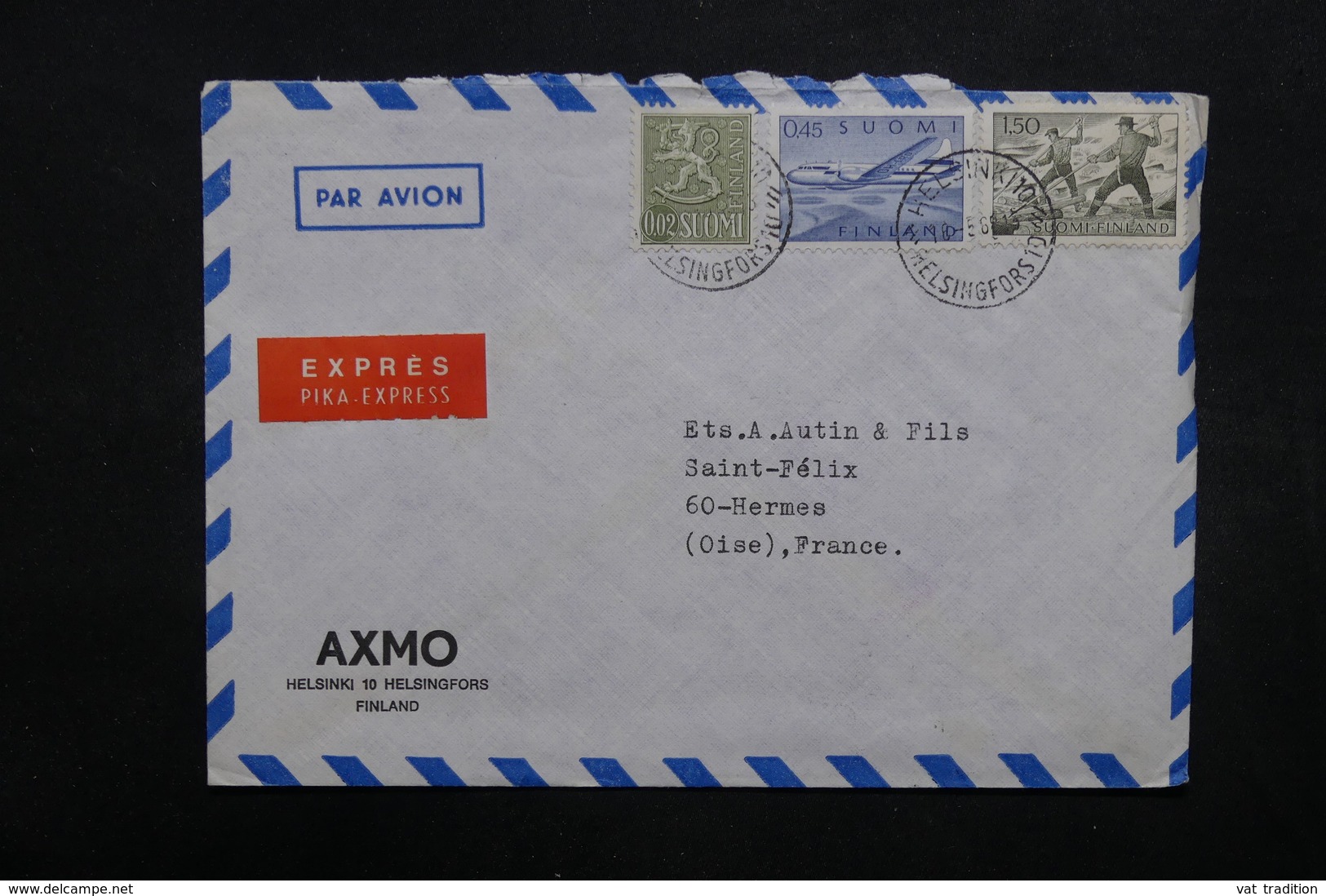 FINLANDE - Enveloppe De Helsinki Pour La France En 1968 , Affranchissement Plaisant - L 32049 - Lettres & Documents