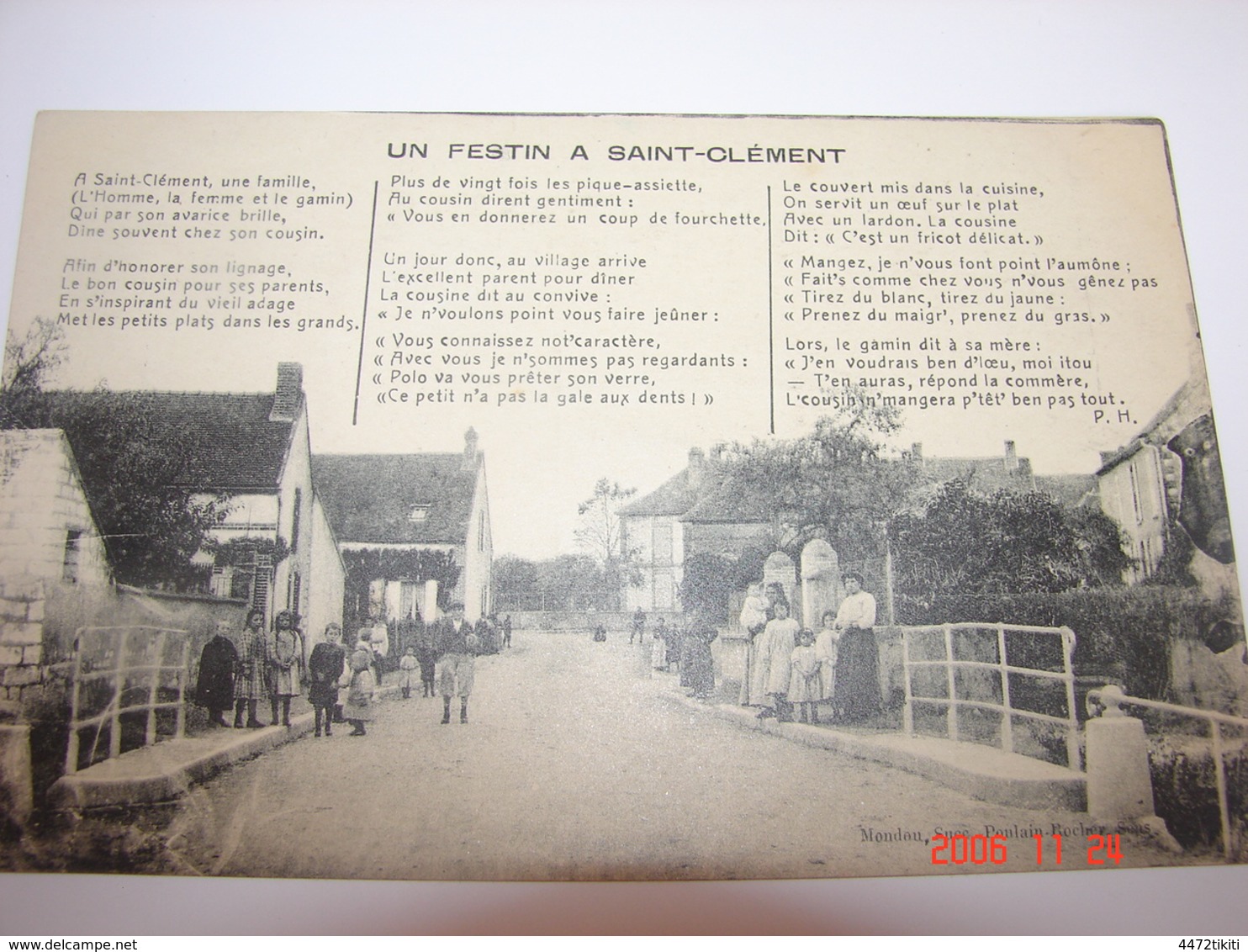 C.P.A.- Saint Clément (89) - Un Festin à Saint Clément - 1910 - SUP (BR 12A) - Saint Clement