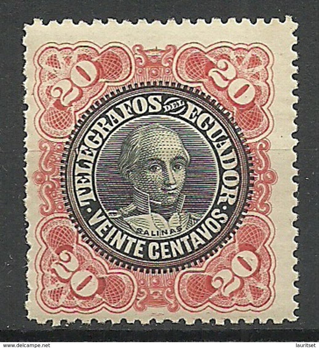 ECUADOR Telegrafos Telegraph Stamp 20 C. Balinas MNH - Equateur