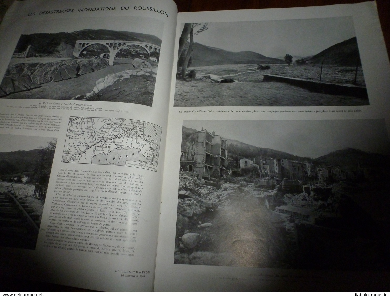 1940 L'ILLUSTRATION :Catastrophe-inondation Sur Amélie-les-Bains-Céret;Guerre En Epire;Rochefolle;Salles;Lamartine; Etc - L'Illustration