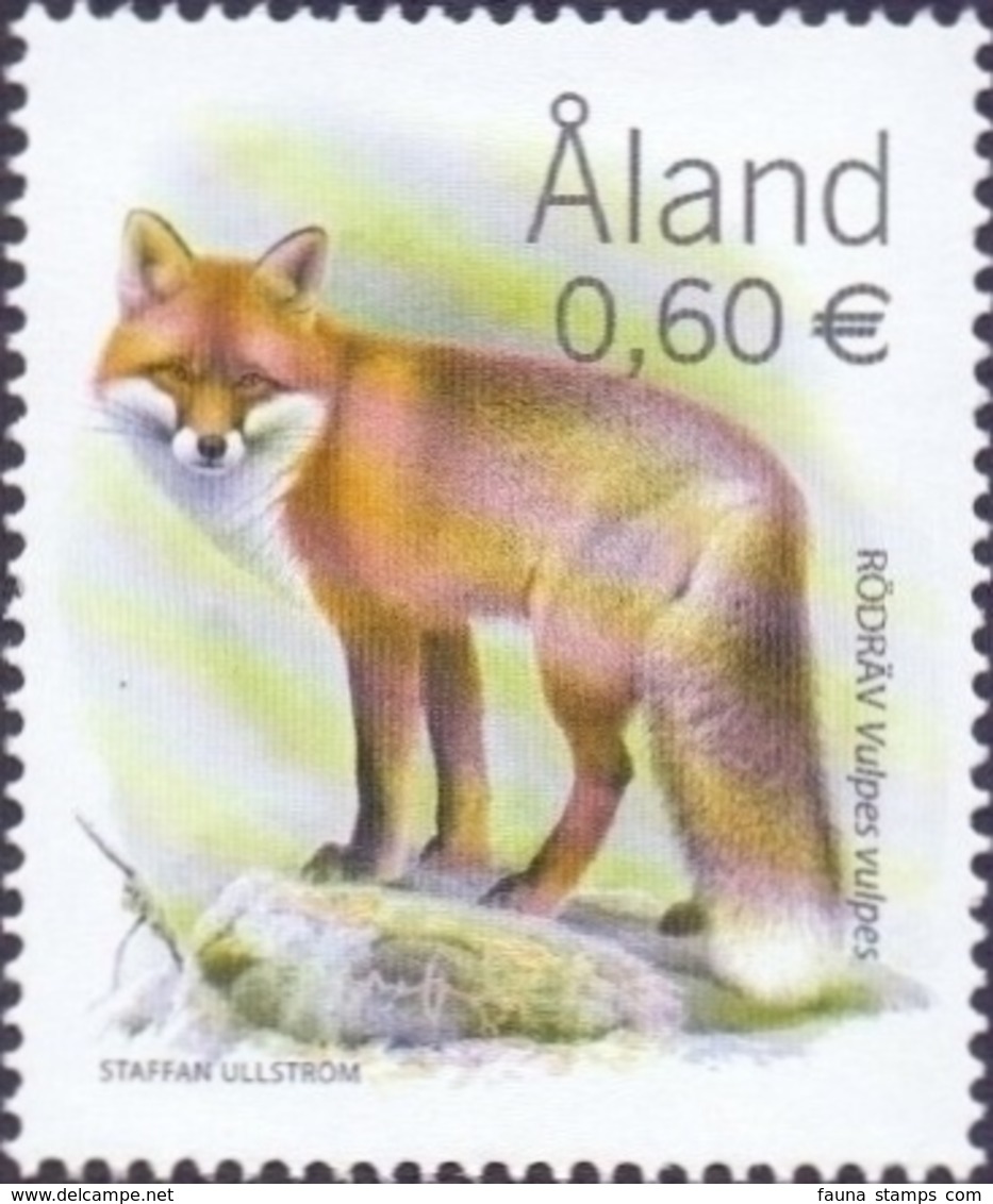 Aland Islands - Predators - Red Fox (Vulpes Vulpes), Stamp, MINT, 2004 - Dogs