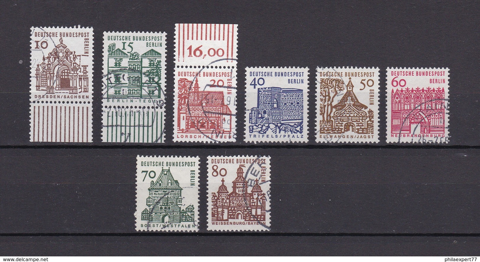 Berlin - 1964/65 - Michel Nr. 242/249 - OR/UR - Gest. - 13,5 Euro - Gebraucht