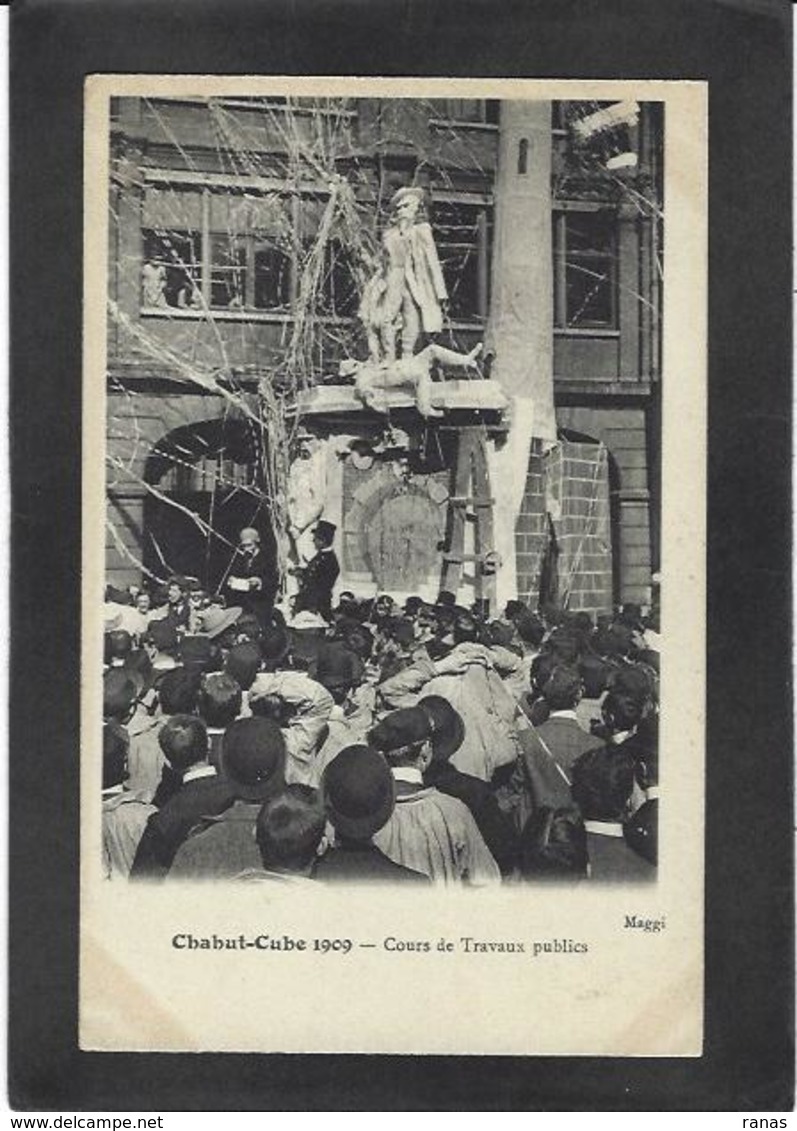 CPA Paris 75 école Centrale Chahut Cube 1909 Non Circulé - Education, Schools And Universities