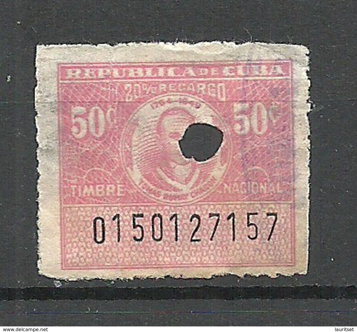 KUBA Cuba Revenue Tax Stamp O - Nuevos