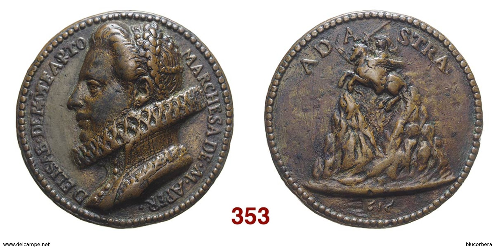 1616 MONTAPERTO   Agrigento; ELISABETTA VALGUARNERA NISCEMI - BRONZO GR. 46,76 - Monarchia/ Nobiltà