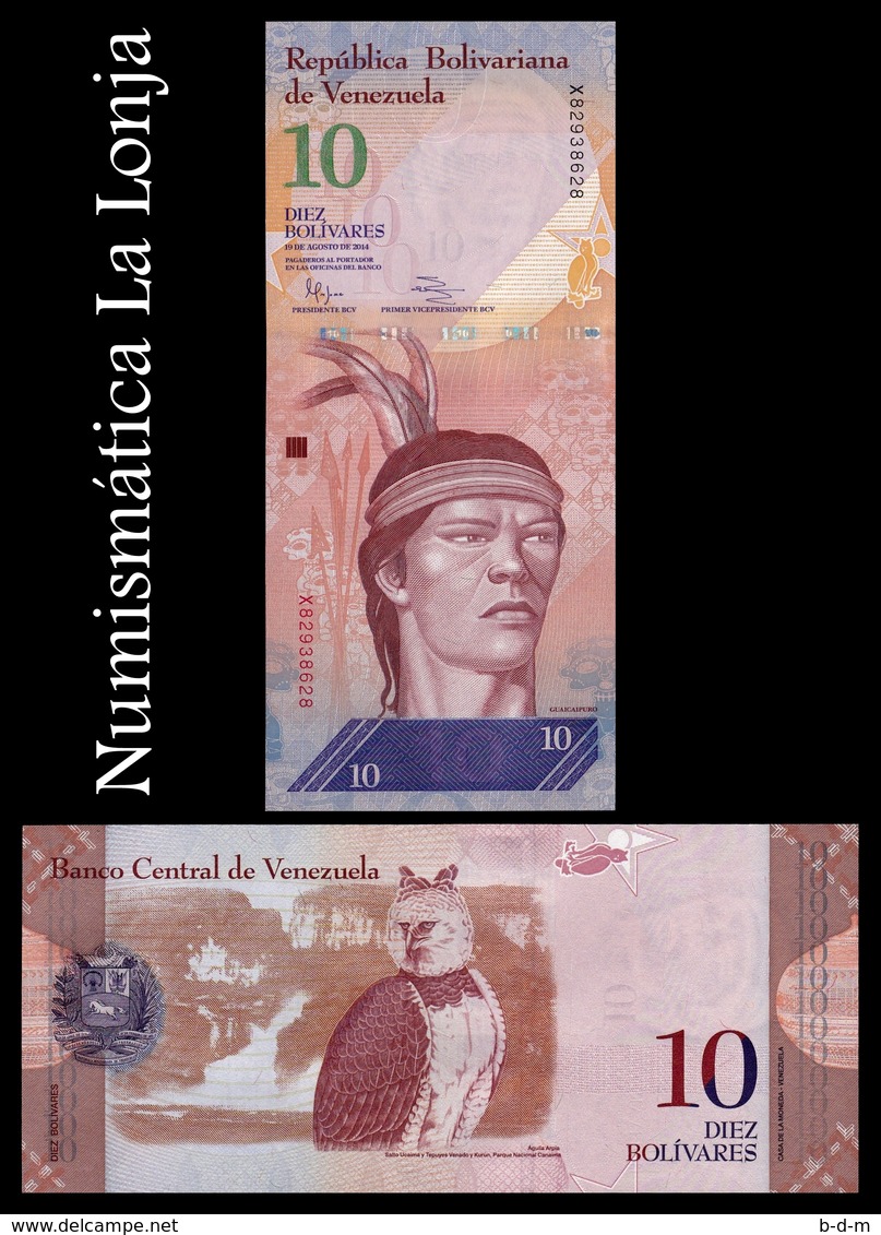 Venezuela Lot Bundle 10 Banknotes 10 Bolívares 2014 Pick 90e SC UNC - Venezuela