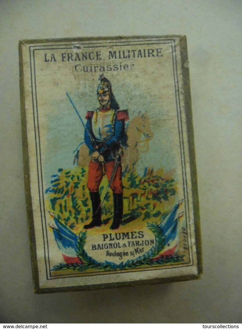 Ancienne Rare Boîte Scellée 144 PLUMES BAIGNOL & FARJON La France Militaire 19° S. CUIRASSIER Hors Concours Paris 1900 - Federn