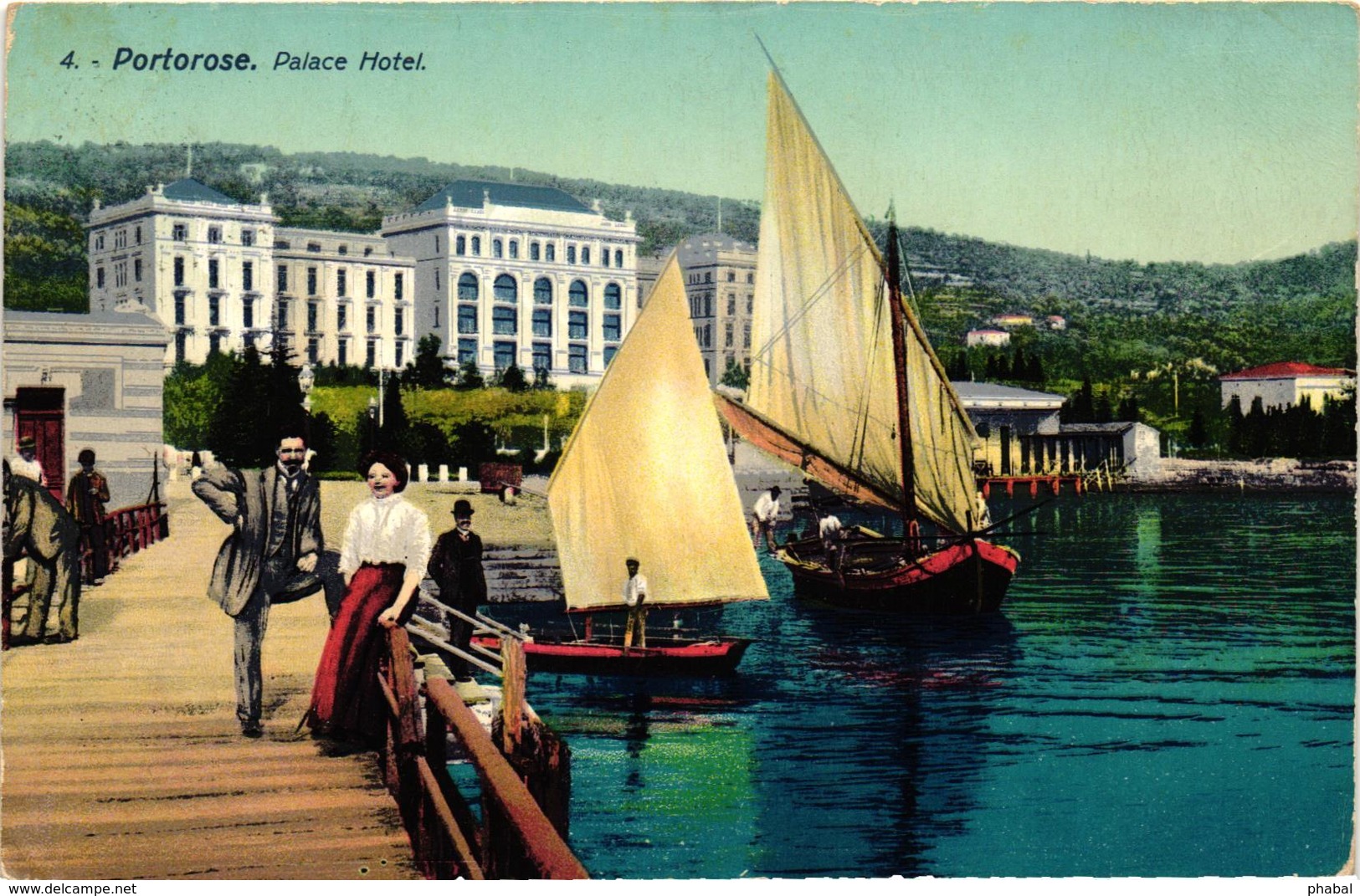 Slovenia, Portorose, Portoroz, Palace Hotel, Old Postcard - Slovenia