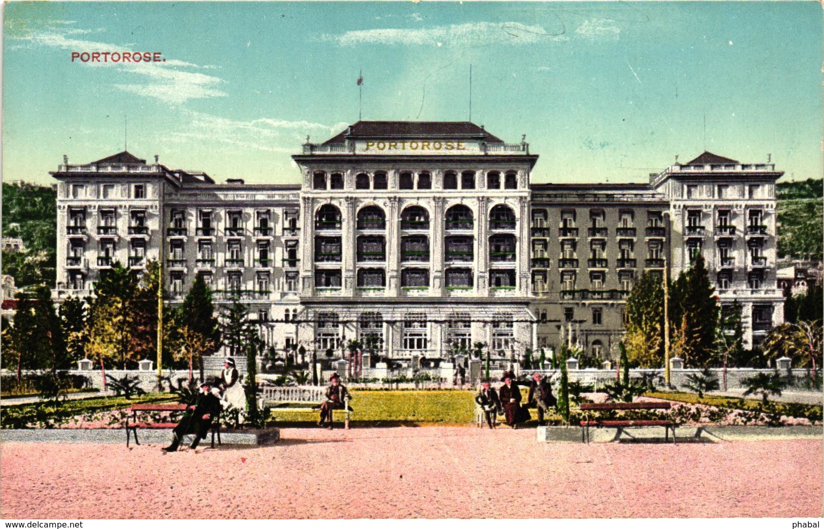 Slovenia, Portorose, Portoroz, Town Scene, Old Postcard - Slovenia