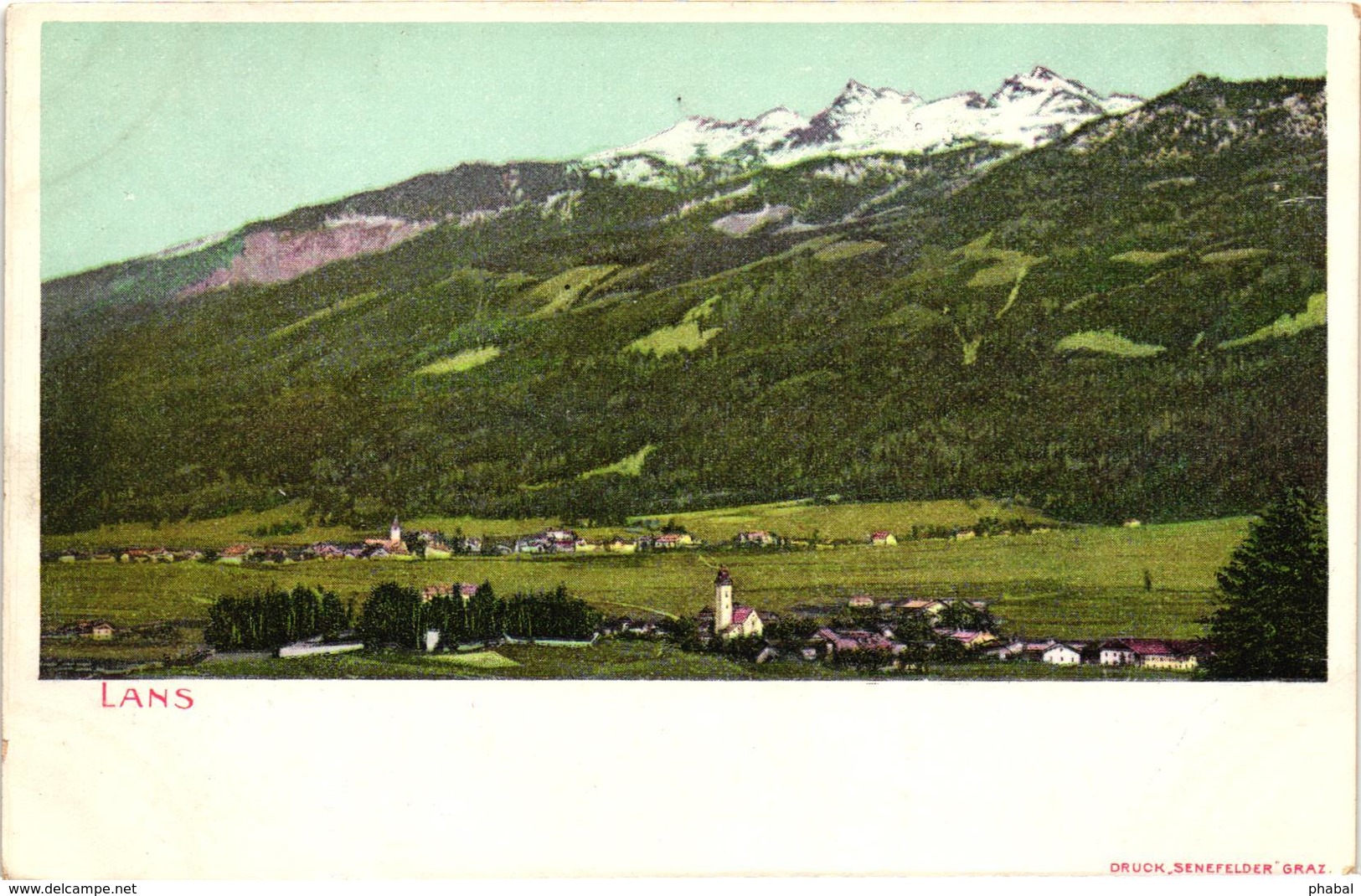 Austria, Lans, Tirol, View, Old Postcard Pre. 1905 - Other & Unclassified