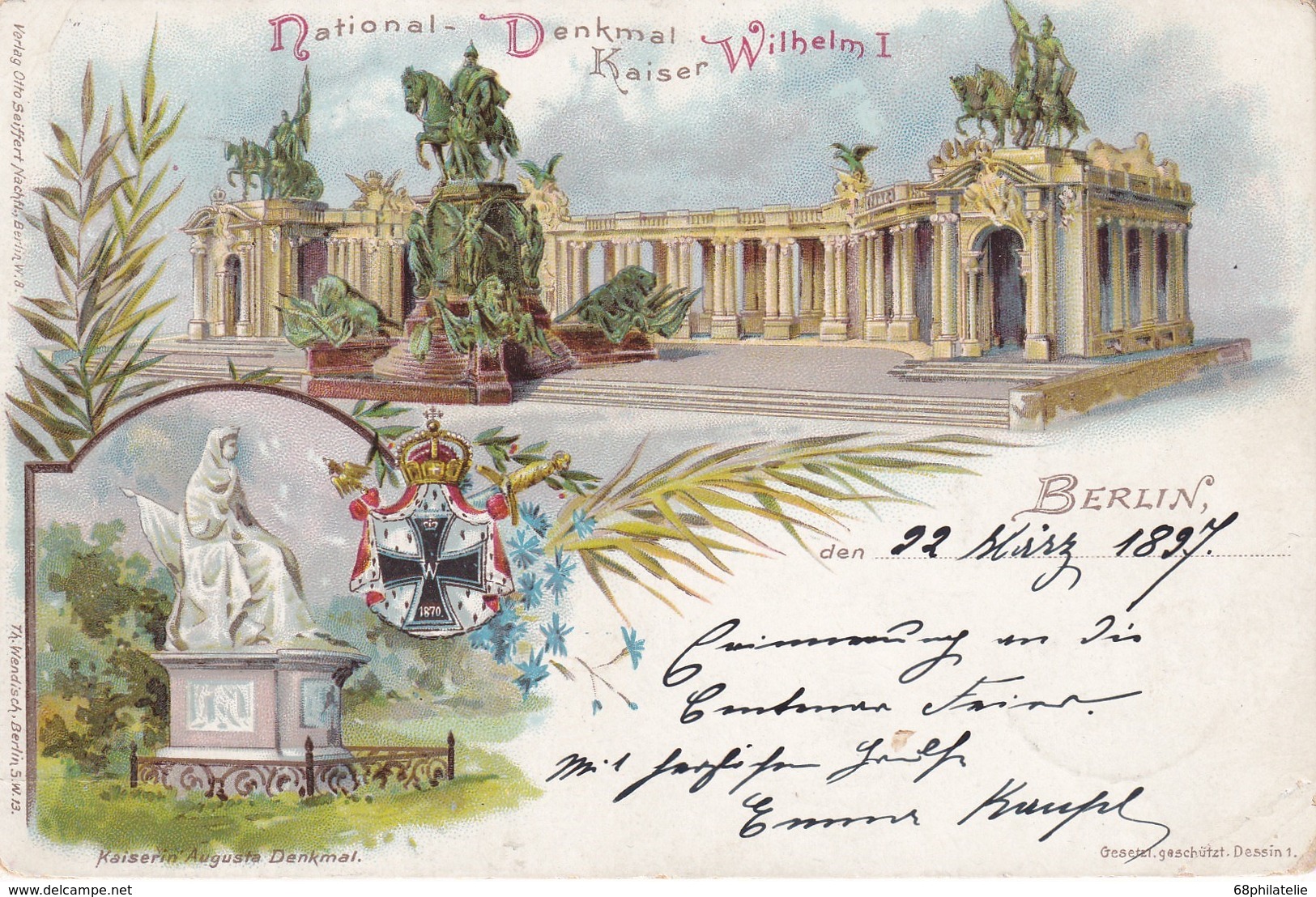 ALLEMAGNE 1897  ENTIER POSTAL/GANZSACHE/POSTAL STATIONERY   CARTE ILLUSTREE DE BERLIN - Other & Unclassified