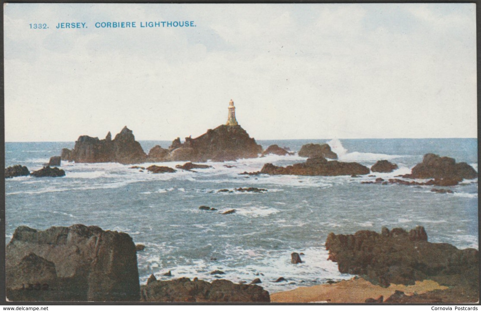 Corbiere Lighthouse, Jersey, C.1910s - Photochrom Postcard - La Corbiere