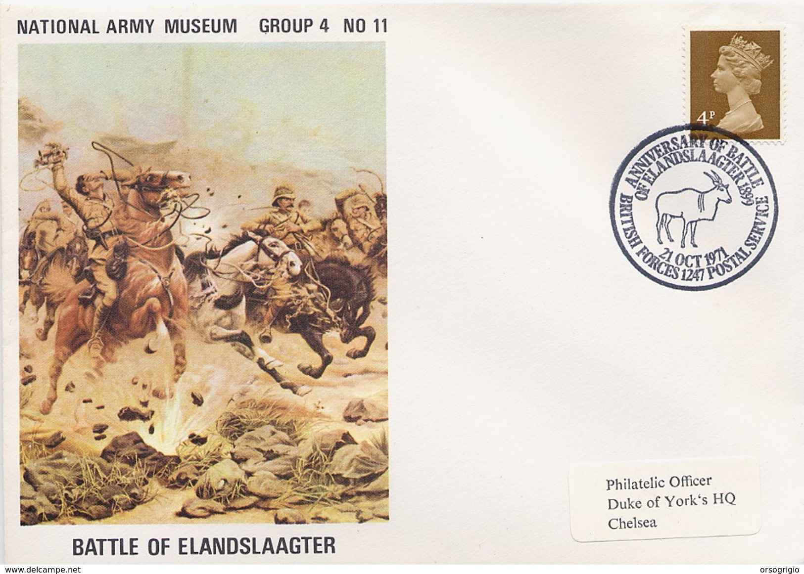 GREAT BRITAIN -  National Army Museum -  BATTLE Of ELANDSLAAGTER - BOER WAR - Storia Postale