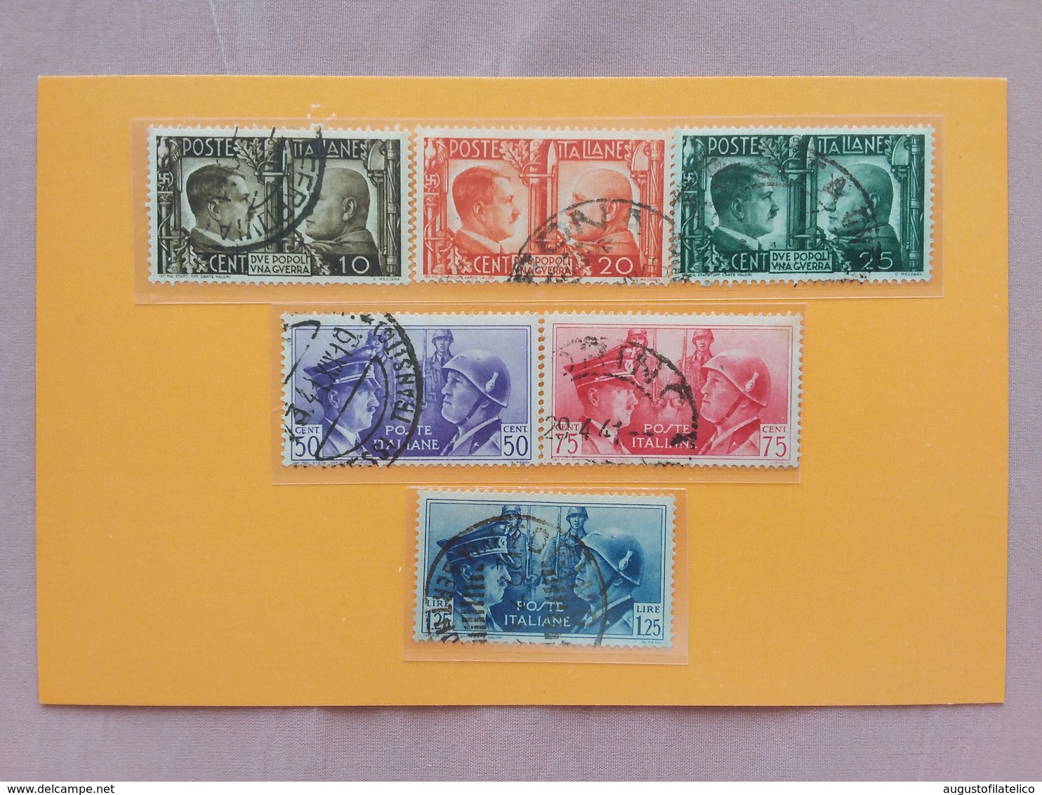 REGNO 1941 - Fratellanza Italo-tedesca - Nn. 452/57 Timbrati Completa + Spese Postali - Usati