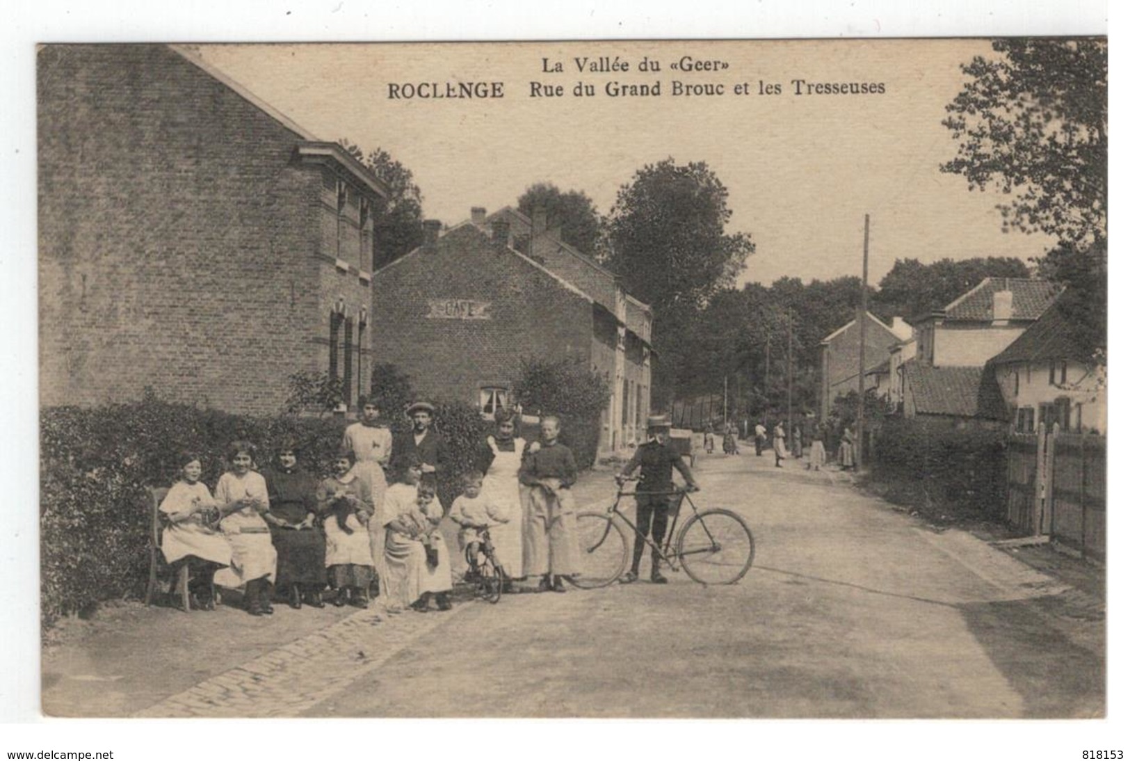 ROCLENGE  La Vallée Du "Geer", Rue Du Grand Brouc Et Les Tresseuses 1922 - Bassenge