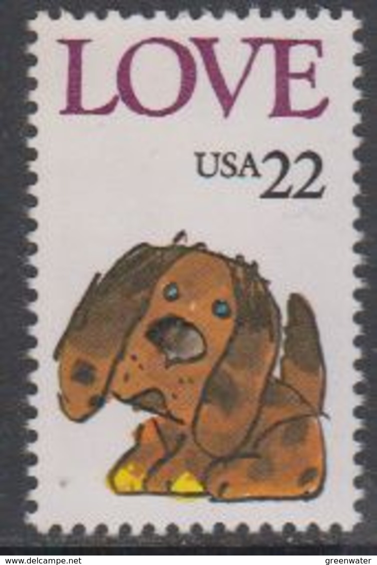 USA 1986 Love / Dog 1v ** Mnh (43118B) - Ongebruikt