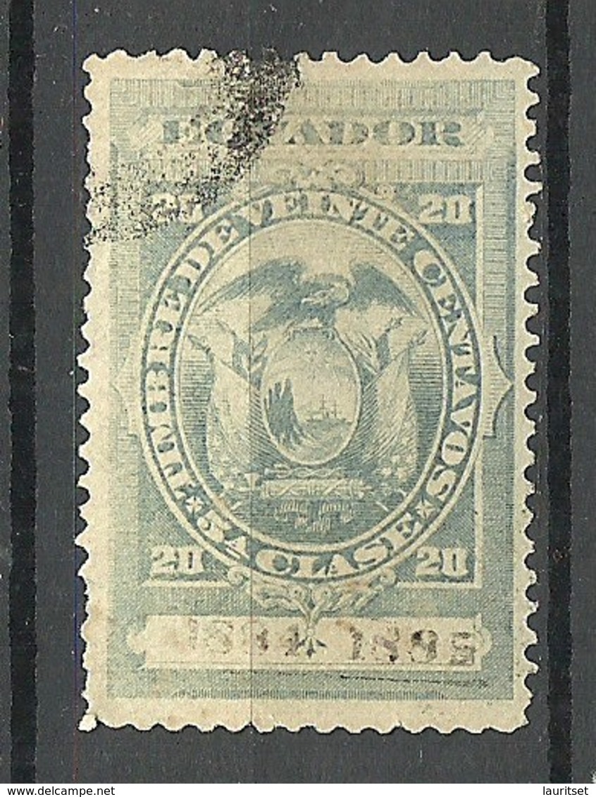 ECUADOR 1884/1885 Revenue Tax Stamp 20 C. O - Ecuador
