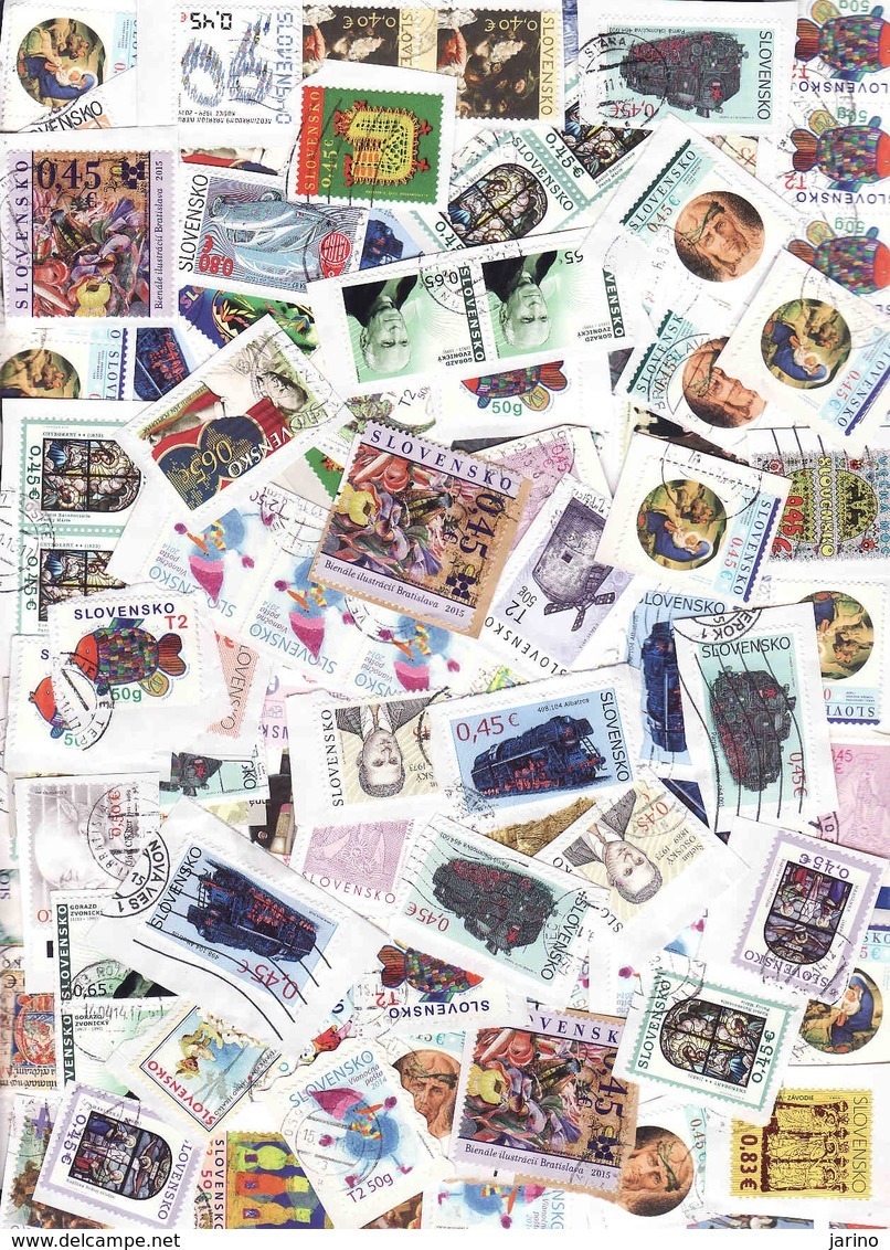 Slovaquie - Slovakia 330 Gr Timbres Sur Papier 1993-2017, Kiloware Alles In Euros 0,330 Kilo - Sammlungen (ohne Album)