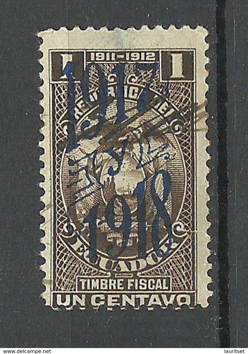 ECUADOR 1917/18 Revenue Tax Stamp Timbre Fiscal O - Ecuador