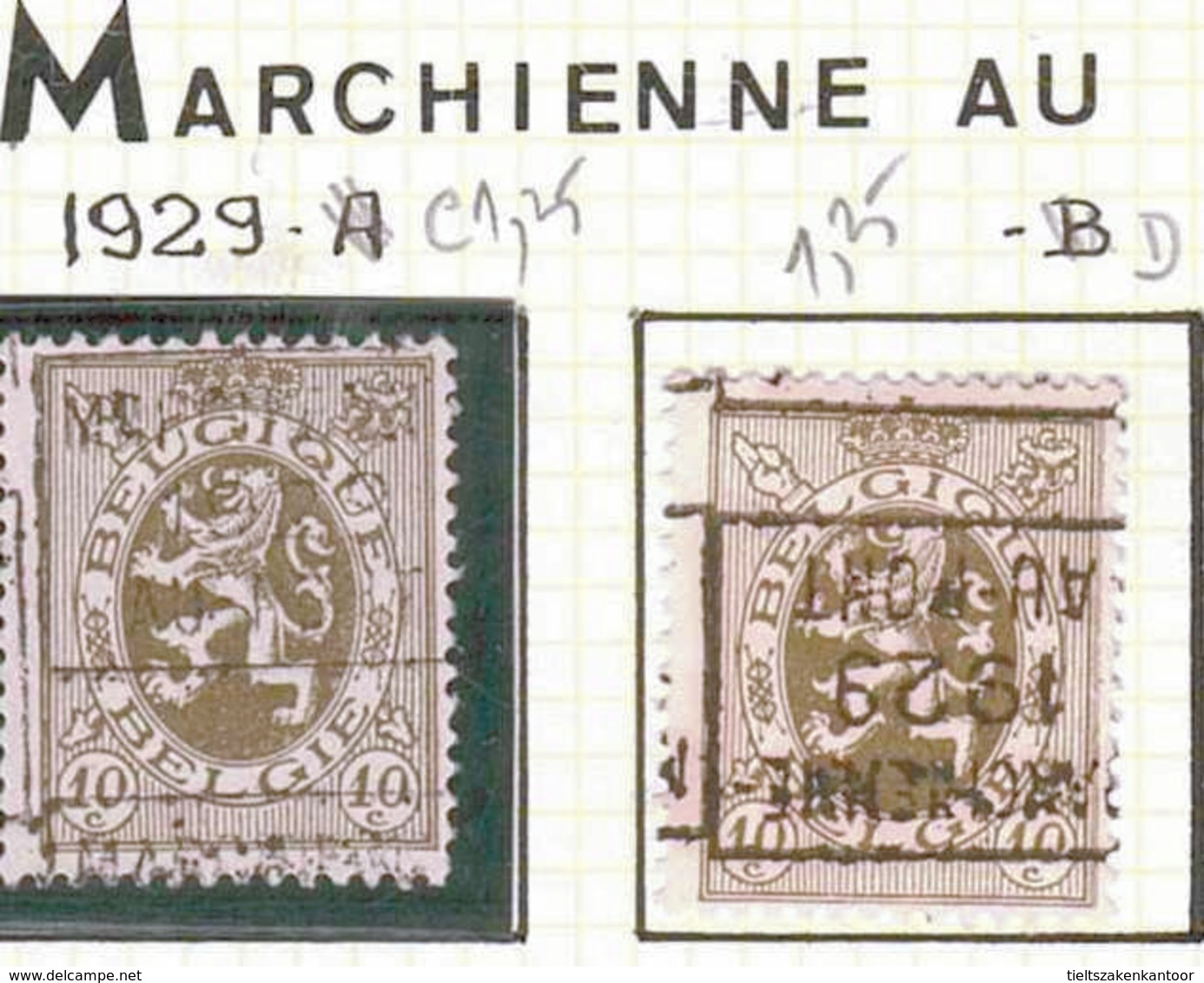 OCVB N° 5840    MARCHIENNE 1930 AU-PONT  A & B - Roller Precancels 1920-29