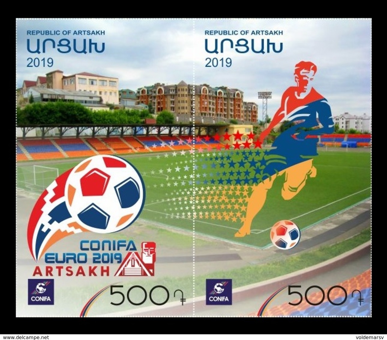 Armenia (Nagorno-Karabakh) 2019 Mih. 197/98 2019 ConIFA European Football Cup In Nagorno-Karabakh MNH ** - Armenia