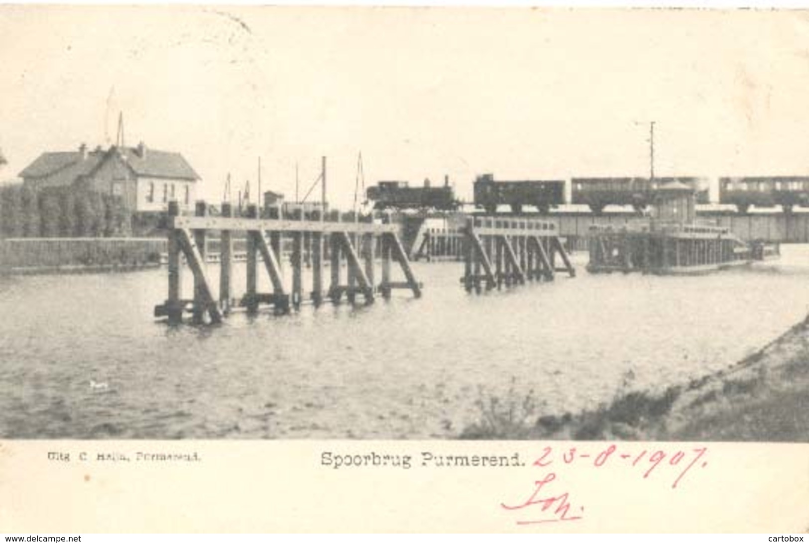 Purmerend, Spoorbrug Purmerend  (trein Train Zug Ferrovia Spoorwegen)  2 X Scan - Purmerend