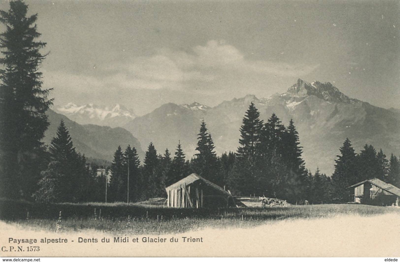 Dents Du Midi Et Glacier Du Trient CPN 1573 . Chalets - Trient