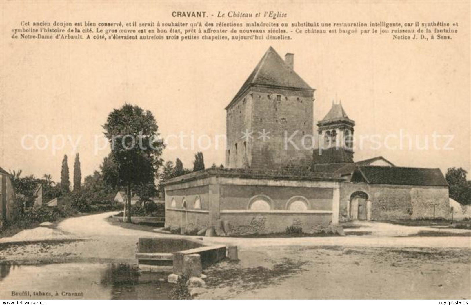 Kq37133 Cravant Les Coteaux Chateau Eglise Cravant Les Coteaux - Autres & Non Classés